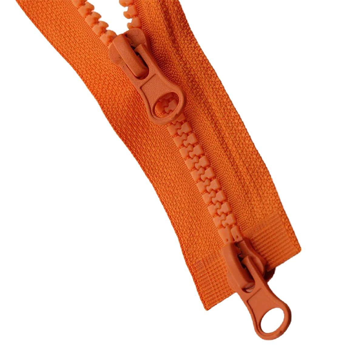 Cozylkx Double Slider Zippers #5 80cm Two-Way Open End Zips Long Resin Zippers for Sewing Crafts Garment Accessories (Orange)