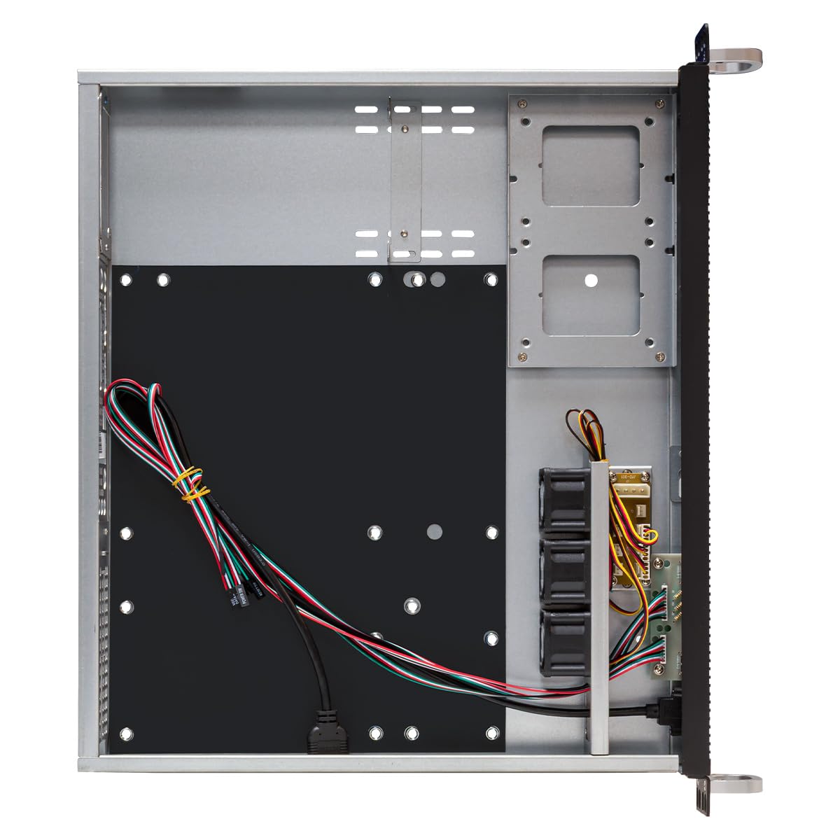 UNYKAch Chasis Rack 1U 19" UK1029, 430x380x45mm | Caja con Filtro Anti Polvo, 2 Puertos USB 2.0, 1 Puerto USB 3.0, 3 Ventiladores Doble Bola 40mm
