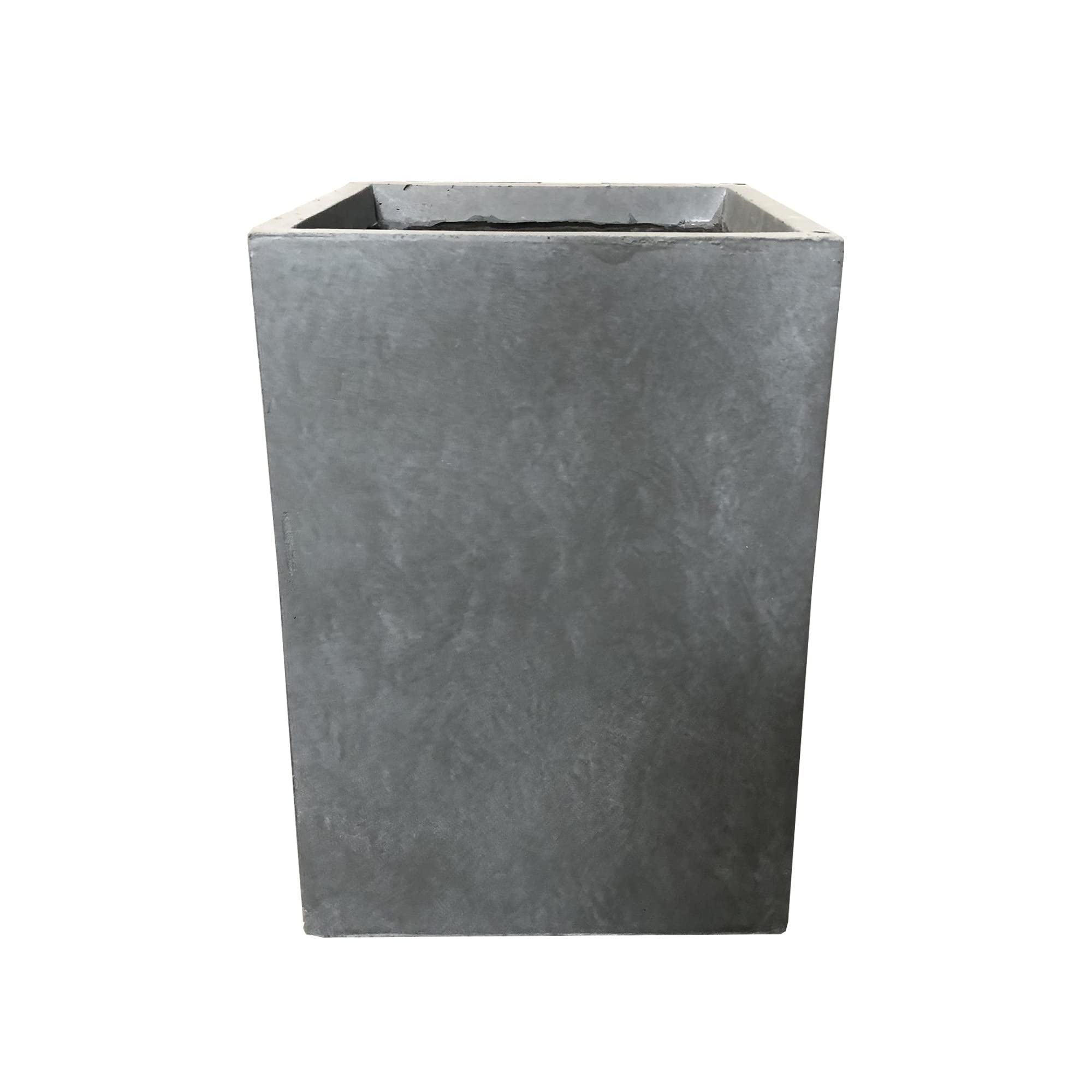 Durx-litecrete Lightweight Concrete Tall Square Cement Color Planter-Medium - 11'x11'x15.7'