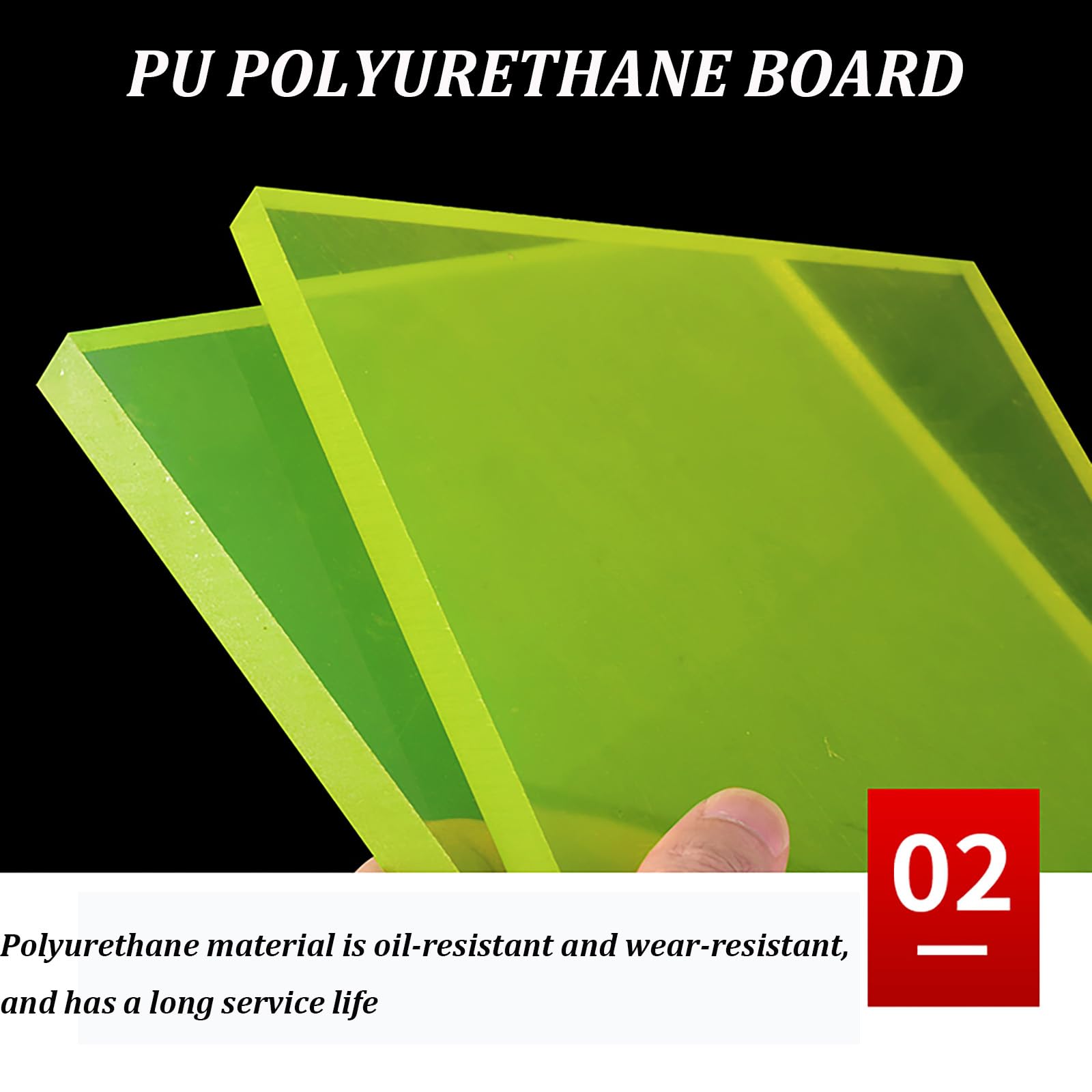 Tablero de Poliuretano PU | Tablero de PU de 1-10 mm 600x600 mm for amortiguación de sellado de construcción de bricolaje(5mm)