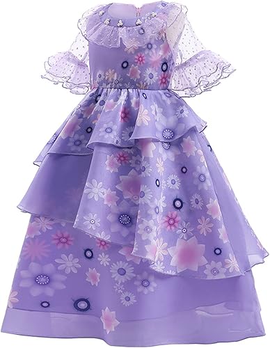 Miniatura 2 de Encanto Mirabel Isabella - Disfraz de Pepa para niñas, disfraz de princesa, varios accesorios