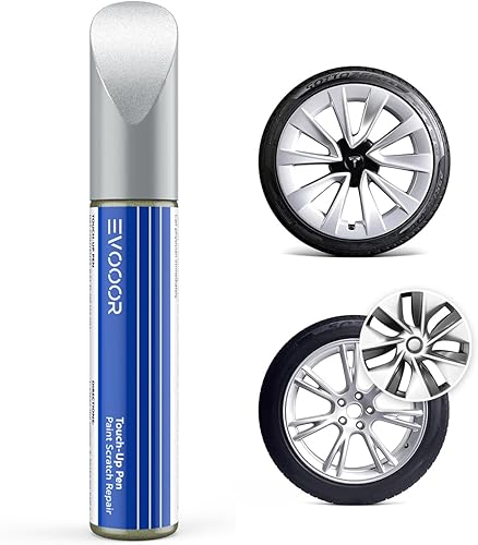 Miniatura 6 de Pintura de retoque de llantas para Tesla  Reparación de erupciones de bordillos de bricolaje con color a juego (pólvora) para modelo 3YSX