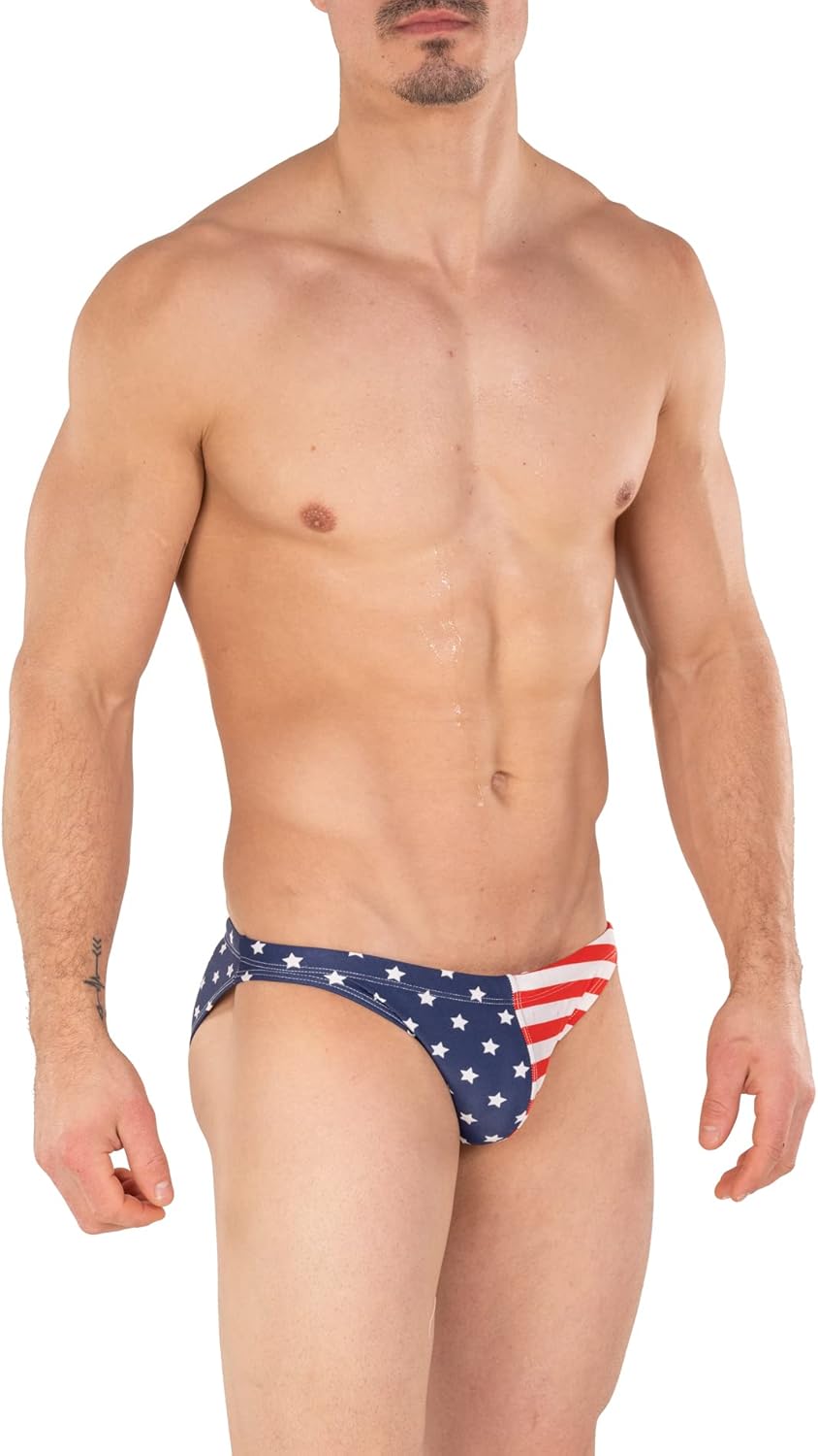 Gary Majdell Sport Men's USA Greek Bikini Freedom Swimsuit with Contour Pouch - Image 3