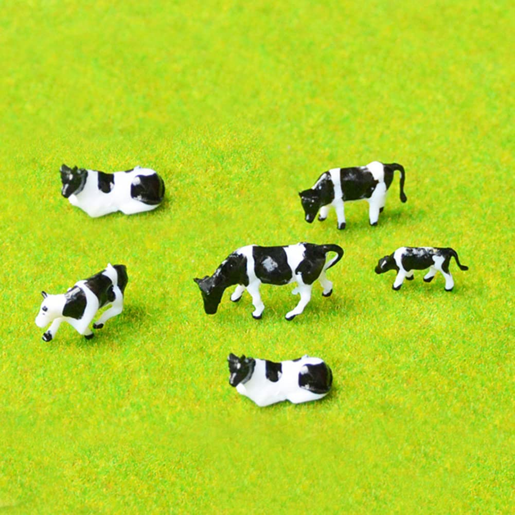 30 Pièces Modèles d'Animaux de Ferme Peints DIY pour Maquette de Chemin de Fer à l'Échelle 1:87 HO Modèles de Vaches