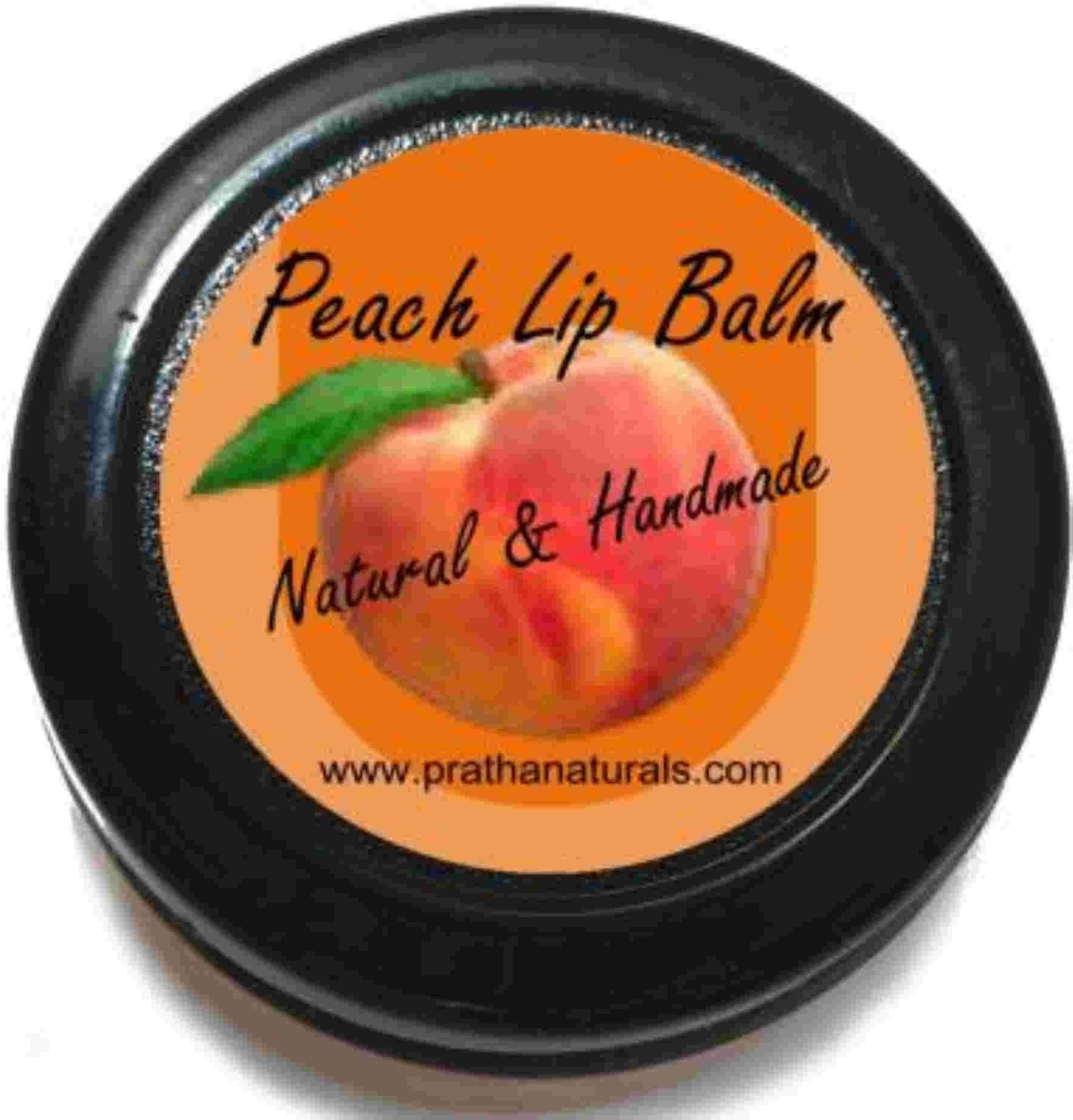 Pratha Naturals Fresh Peach Lip Balm for Women Nourishes and Moisturizer Blend Lip Gloss with Delicious Fruity Flavor Lip Butter