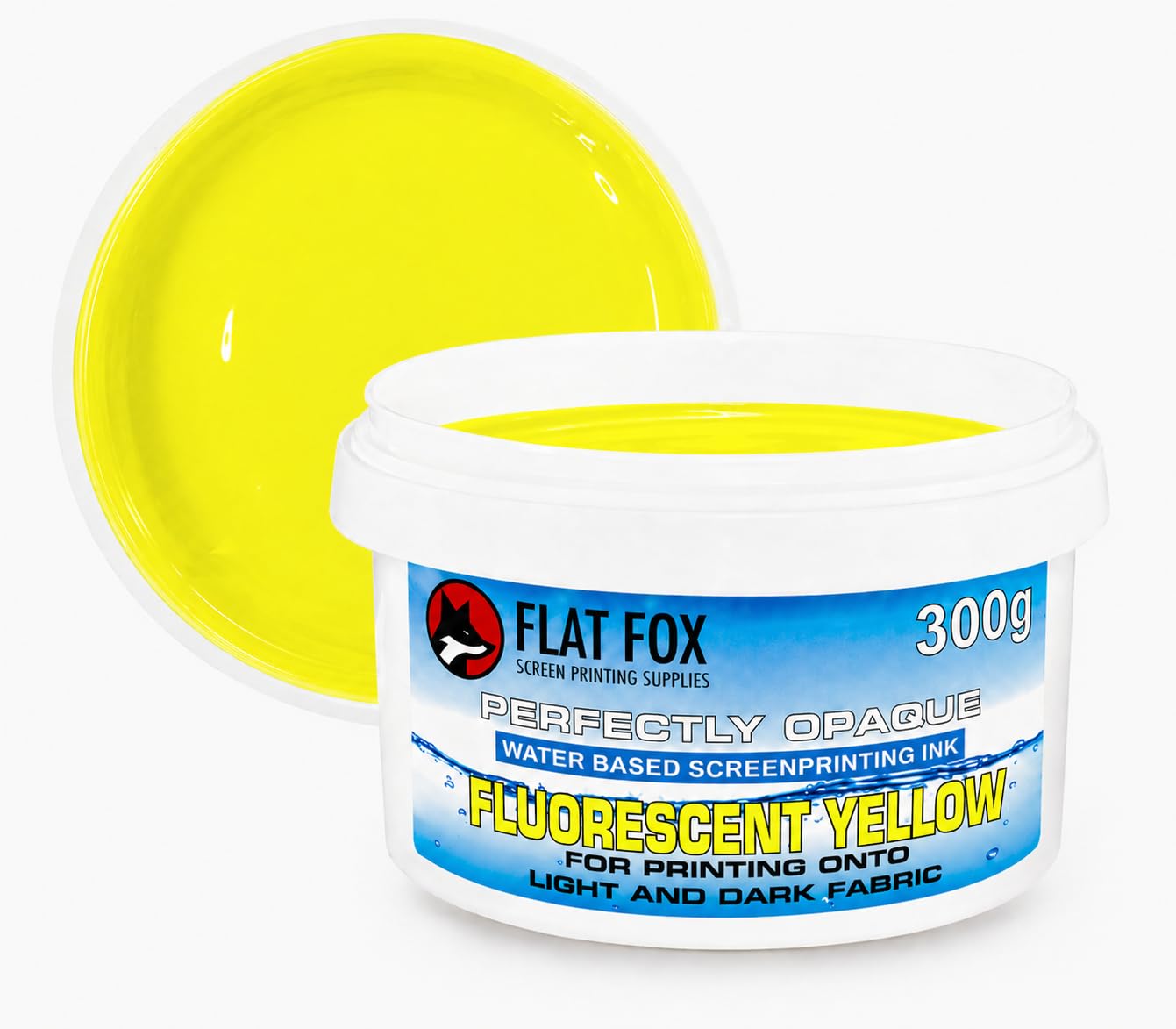 Siebdruck-Tinte auf Wasserbasis (fluoreszierendes Gelb, 300 g)