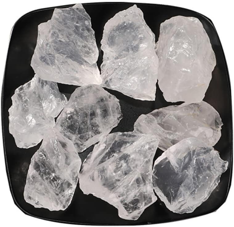 LIJUCAI 100g 3-5cm Natural Cuarzo Claro Cristal Blanco Piedras de Espécimen Minerales en Bruto para Decoración de Peceras y Acuarios,1,2cm 100g