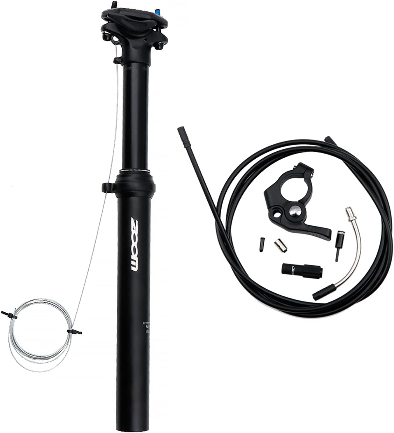 Tija de sillín amortiguada de 30,9 mm / 31,6 mm, de aluminio, ajustable en altura, tija de sillín de 375 mm, accesorios para ciclismo al aire libre para BMX, MTB, City Bike de