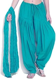 b9 store Women Cotton Solid SEMI Printed Patiala with Dupatta Combo Set (, Free Size)-picture-20