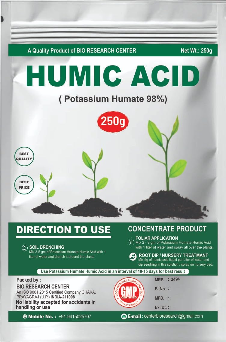 Humic Powder (Potassium Humate 98%) for Plants – Soil Conditioner for Garden & Agriculture (250gm)-picture-29