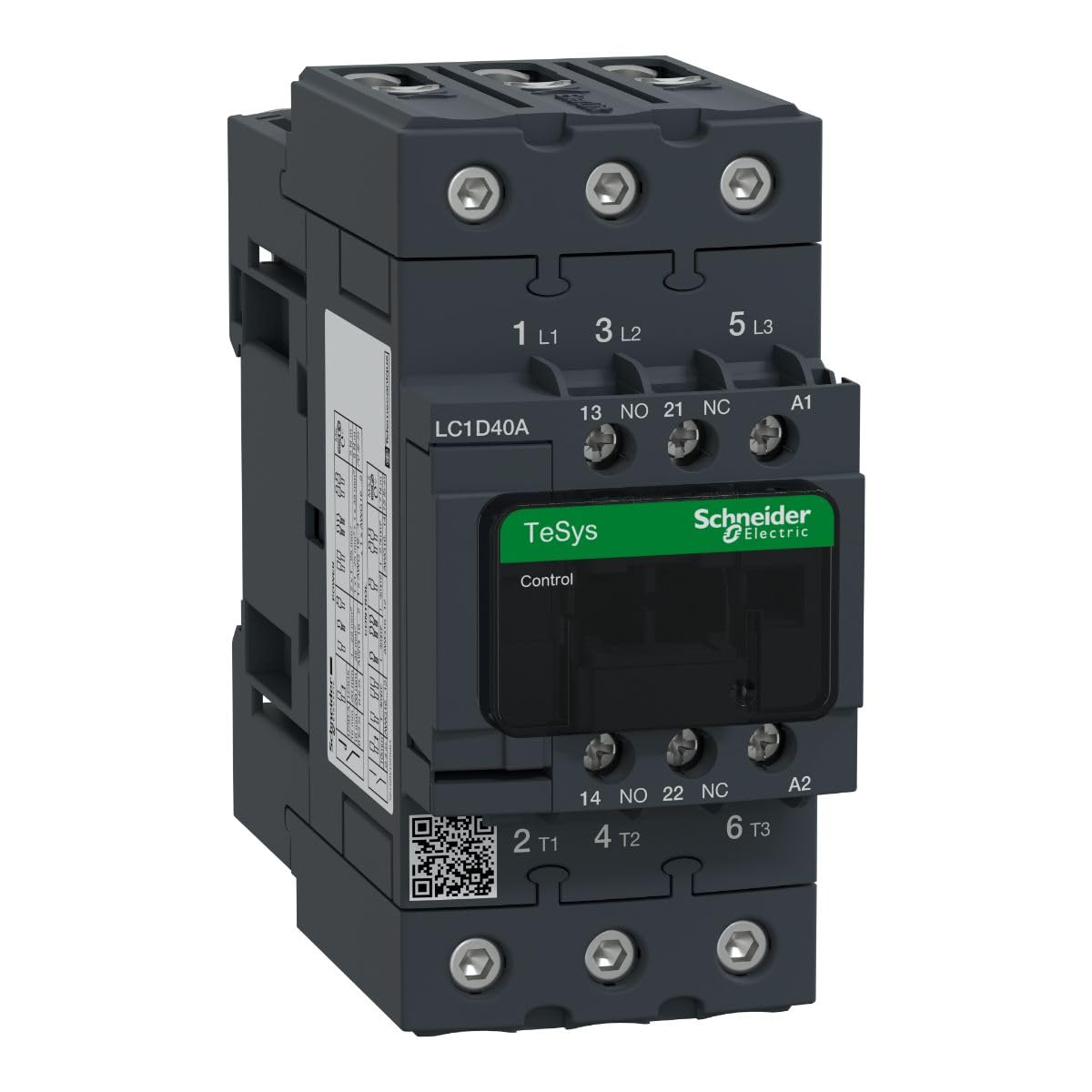 Schneider Electric LC1D40AB7 Tesys D, Contactor, 3P Ac-3, 440 V 40 A, Bobina 24 V Ca 50/60 Hz