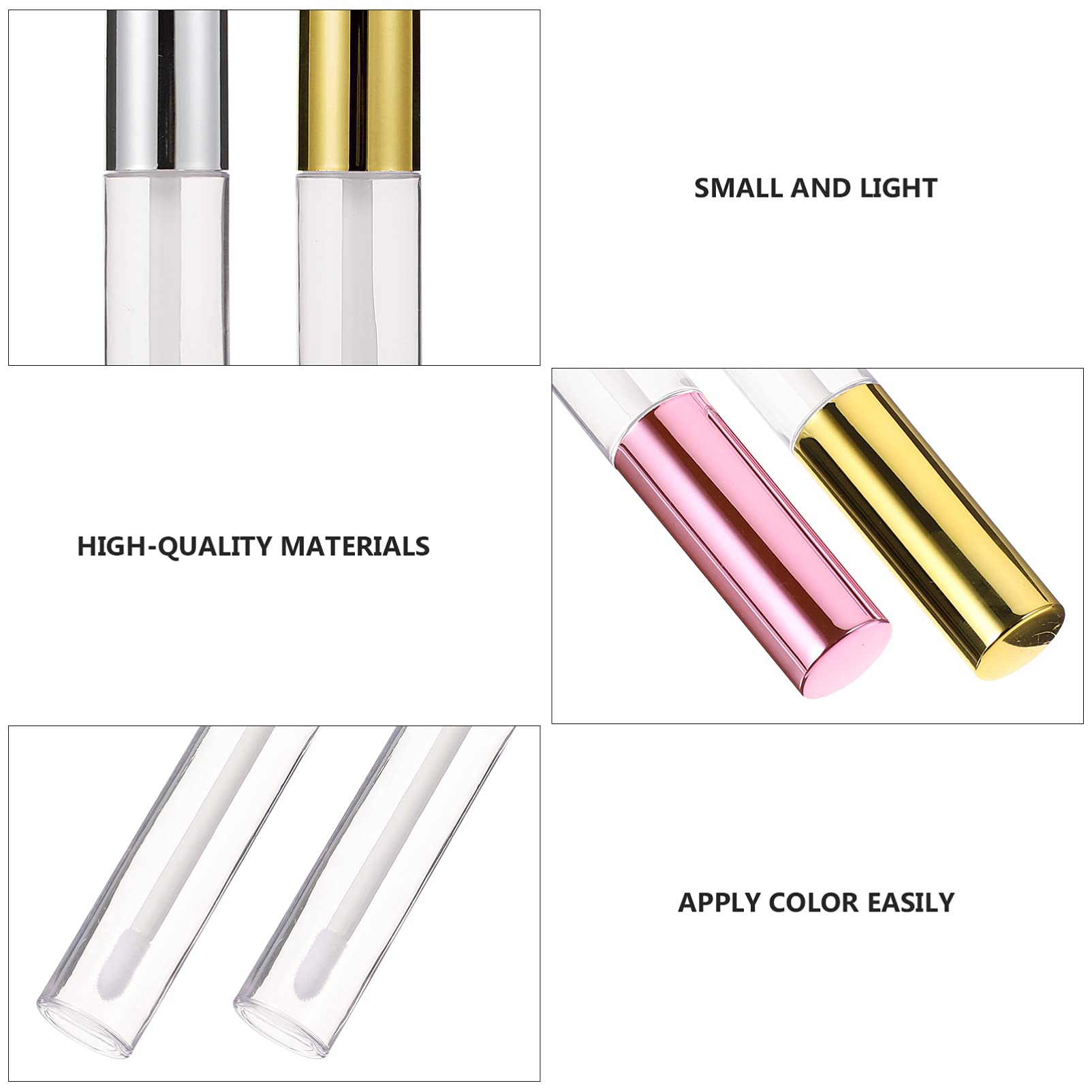 Tubetti Lucidalabbra 10ml Abs Riutilizzabili Ricaricabili 40 Pezzi | Chiusura Sicura, Formato da Viaggio, per Lip Balm e Ombretto, da Mettere in Borsa nel Beauty
