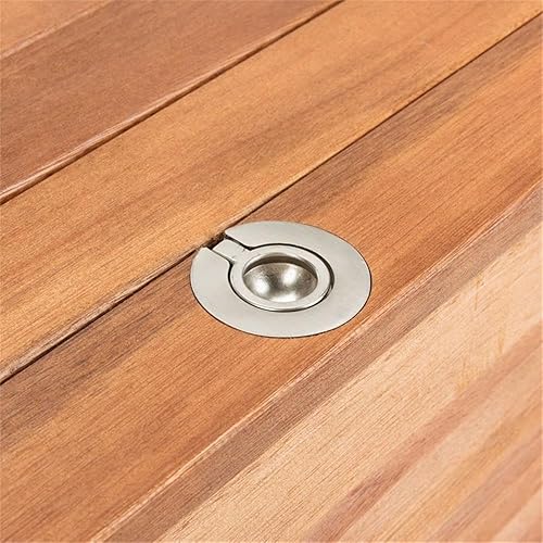 Miniatura 6 de SAFAVIEH PAT7038A Outdoor Collection Elina Caja de cubierta de cojín de teca de 47.2"