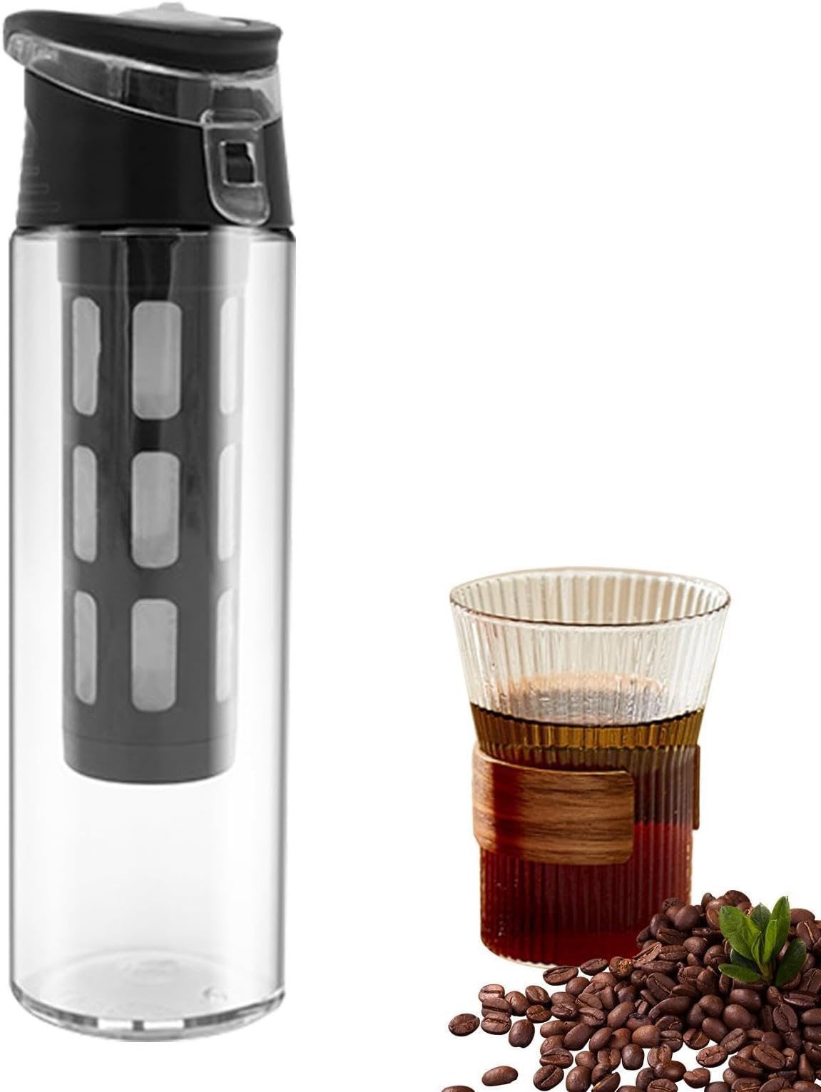 Unique Cold Brew Coffee Maker - Coffee Brewing System, Reusable Filter Jug | Long Lasting Glass Carafe, Airtight Lid for Freshness, Ideal for Iced Coffee, Tea, and Home Experience