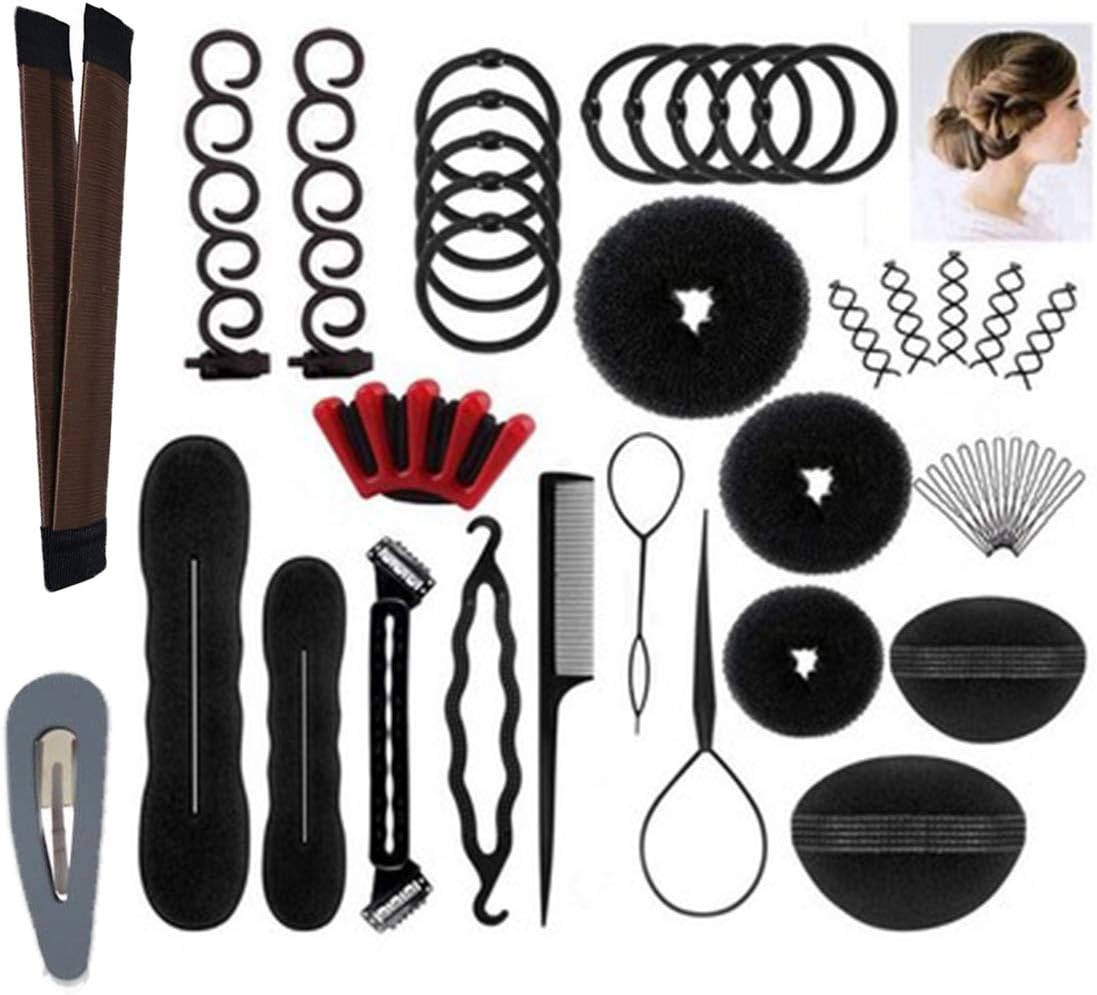 Hair Styling Accessories Kit Set for DIY,Magic Simple Fast Spiral Hair Braid Hair Tool,Hairdresser Design Kit