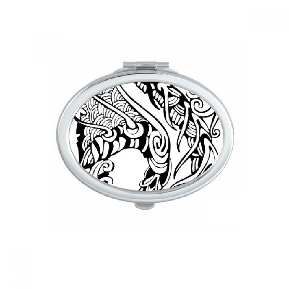 Miroir de poche dragon art traditionnel pour vos retouches maquillage au quotidien