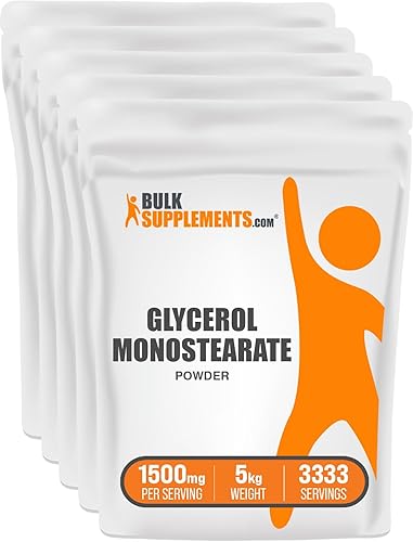 Miniatura 10 de BulkSupplements. com Polvo de monostearato de glicerol, suplemento de glicerol, polvo GMS - Sin sabor, grado alimenticio y sin gluten, 0.05 oz por