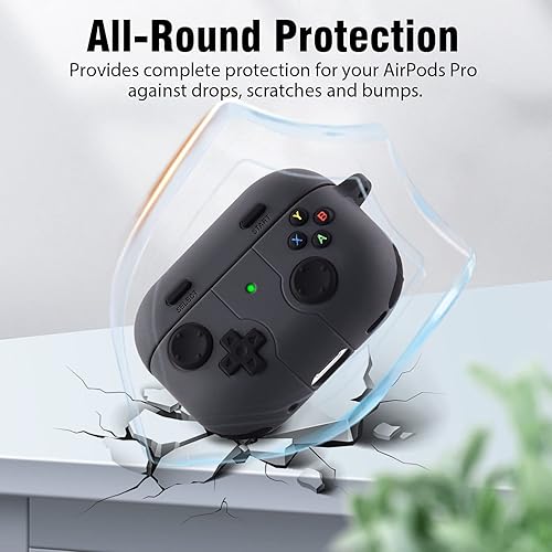 Miniatura 4 de Funda para AirPod Pro 2, KOREDA - Funda protectora de silicona con llavero para Airpods Pro de 12 generación