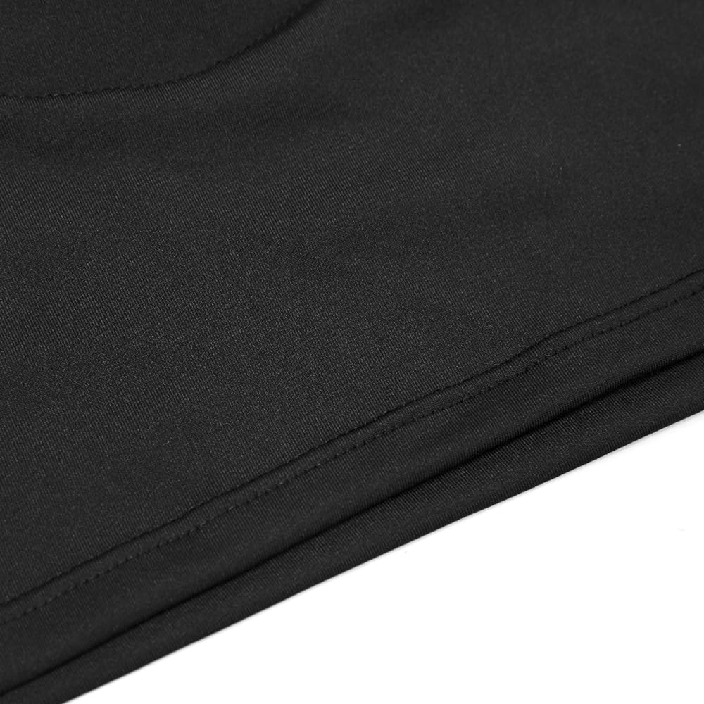Bslingerie Camicia da uomo imbottita a compressione muscolare con finto potenziatore di petto e spalle, intimo invernale a maniche lunghe, nero, taglie S-XXL