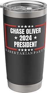 Chase Oliver For President Libertarian Party 2024 Stainless Steel Insulated Tumbler