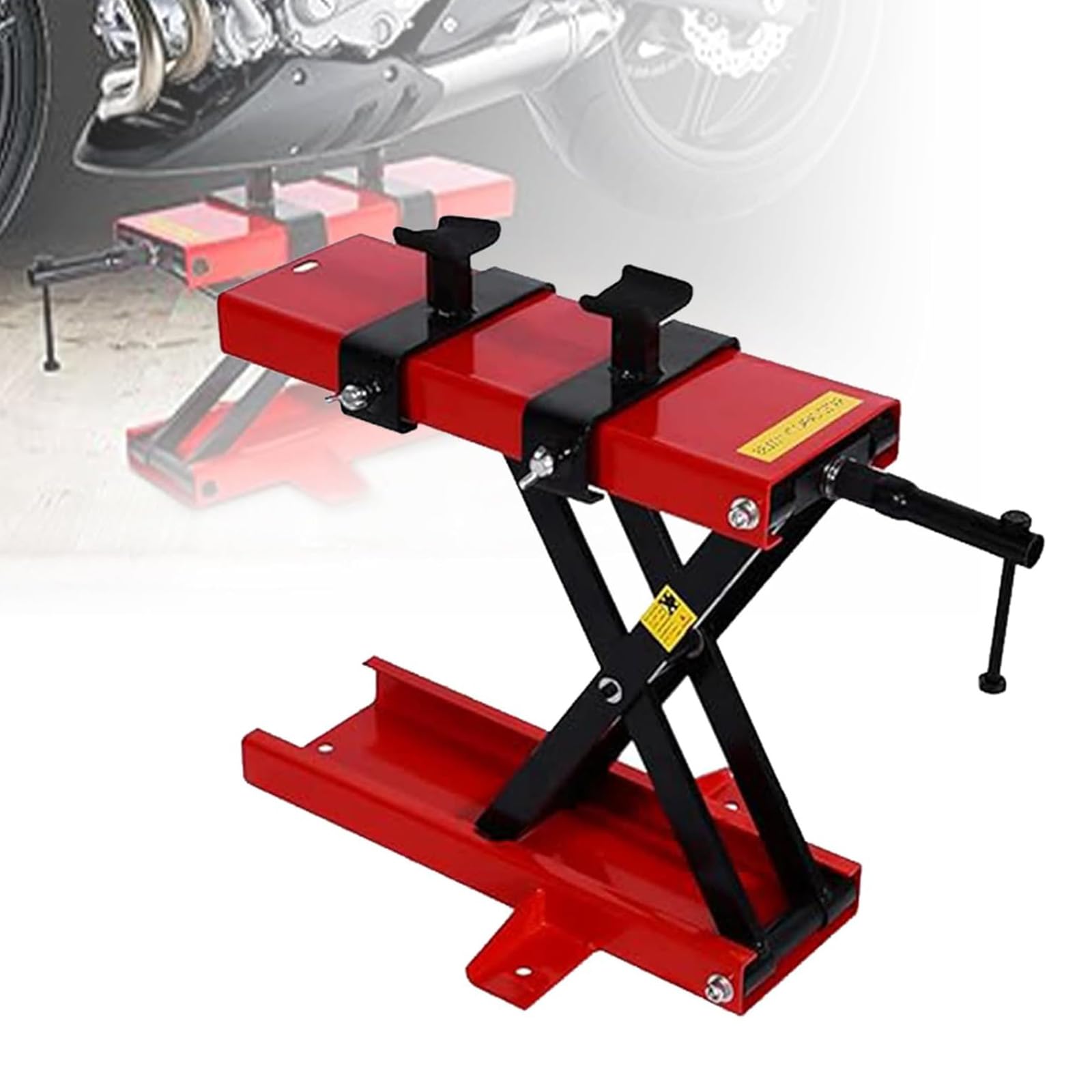 Plataforma elevadora para Motocicletas con Capacidad de 500 kg, Soporte de Ajustable de 9,5 a 40 cm para reparación de Bicicletas.