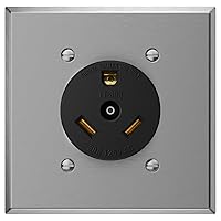 Vista 9 de NEMA TT-30R - Receptáculo de salida de remolque de 30 amperios y 125 voltios de 3 clavijas con conexión a tierra para caravanas, caravanas