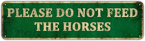 Miniatura 12 de KIOZIY Letrero de advertencia de metal de 4 x 16 pulgadas con texto en inglés "Do Not Feed The Animals Zoo Safari" No alimentes a los animales,Por
