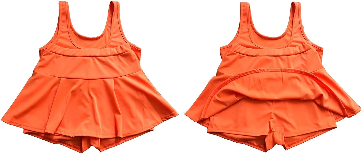 Womens Casual Sports 2 Piece Outfits Skirt Sets Athletic Tank Crop Top Mini Pleated Tennis Golf Skorts Skirts Activewear - Image 6