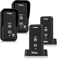 Vista 10 de Wuloo Timbre de intercomunicador inalámbrico para aula en casa, timbre electrónico impermeable con rango de 1/2 milla, 3 niveles de volumen, batería