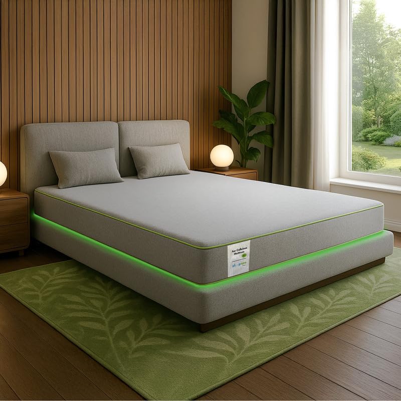 Image of SLEEPSPA AER - Orthopedic Mattress with Plant-Based Cellulose Foam Chemical-Free Comfort |7-Zone Support, Anti-Allergy |Firm Comfort |7-Year Warranty|Bonded Foam Mattress