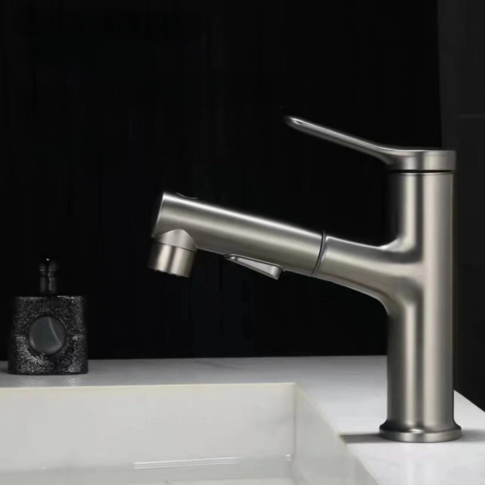 Robinet de lavabo extractible pour salle de bain mitigeur chaud froid moderne