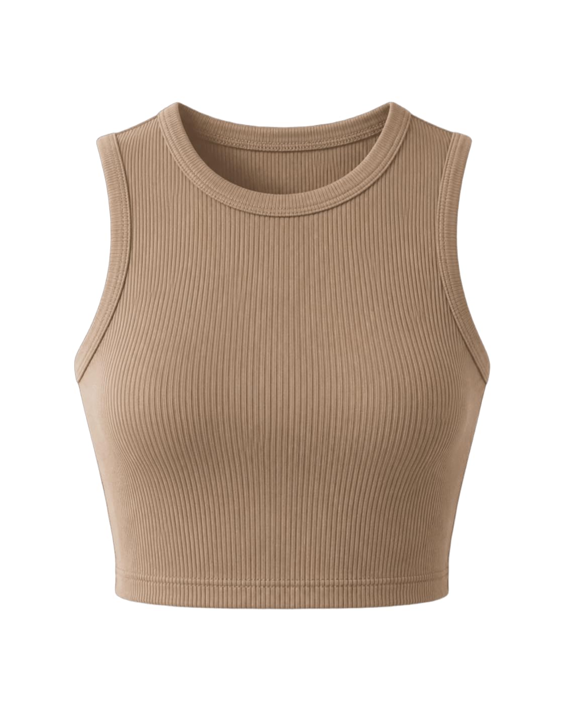 berry bird Stylish Sleeveless Round Neck Ribbed Tank Tops for Women & Western Crop Top-picture-26