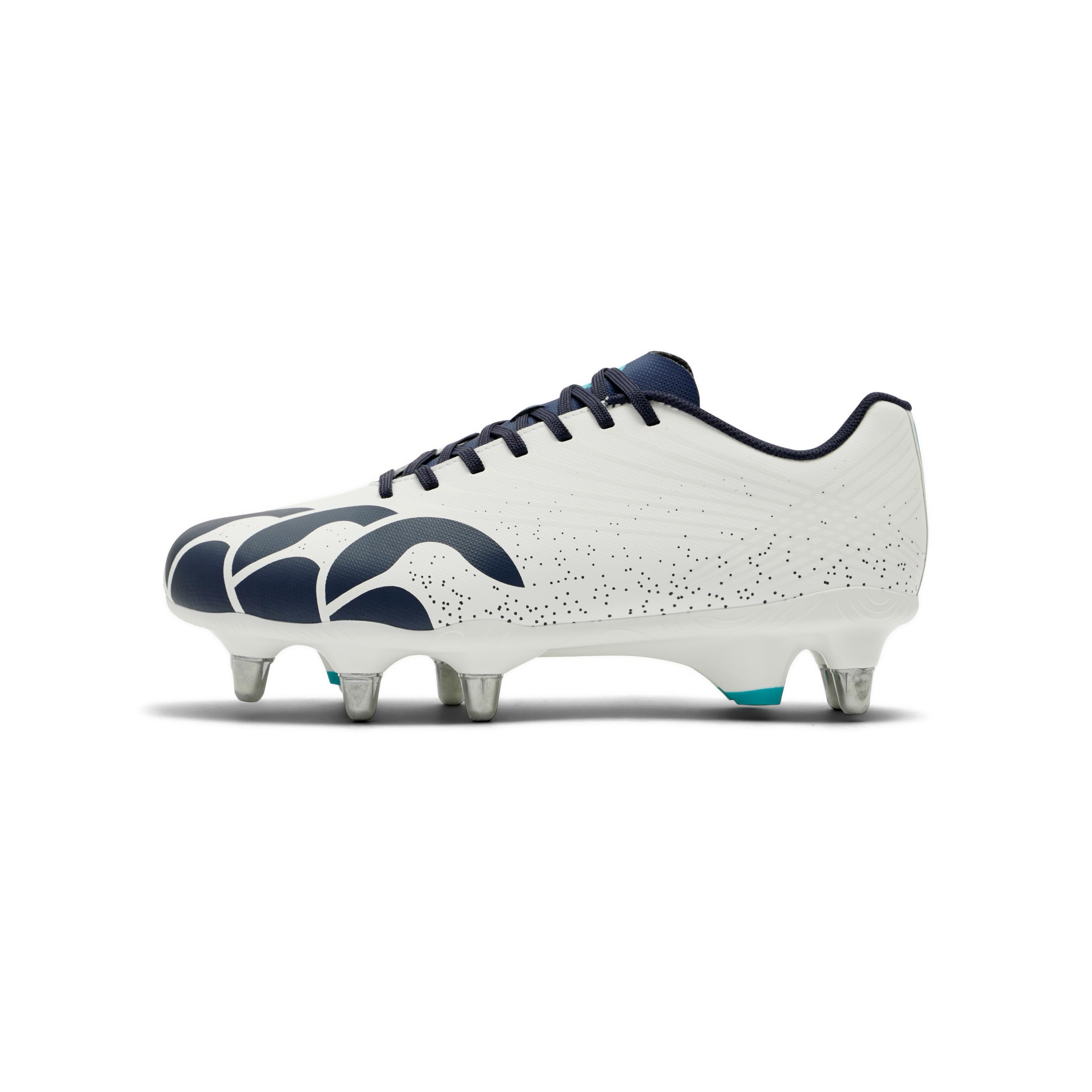 Canterbury Men's Stampede Groundbreak Team Soft Ground Rugby Boots - White - 13 (48.5)