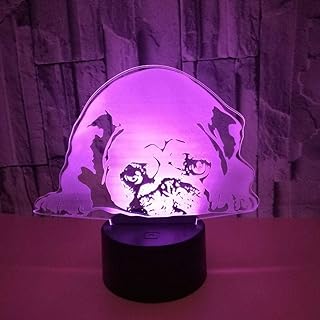 Lampada da tavolo 3D con tocco colorato 3D