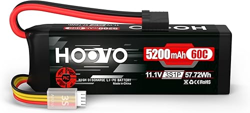 HOOVO 3S LiPo Batería 11.1V 5200mAh 60C TR Plug Softcase RC Batería para RC Car RC Truck Avión Helicóptero Barco Carreras RC Hobby