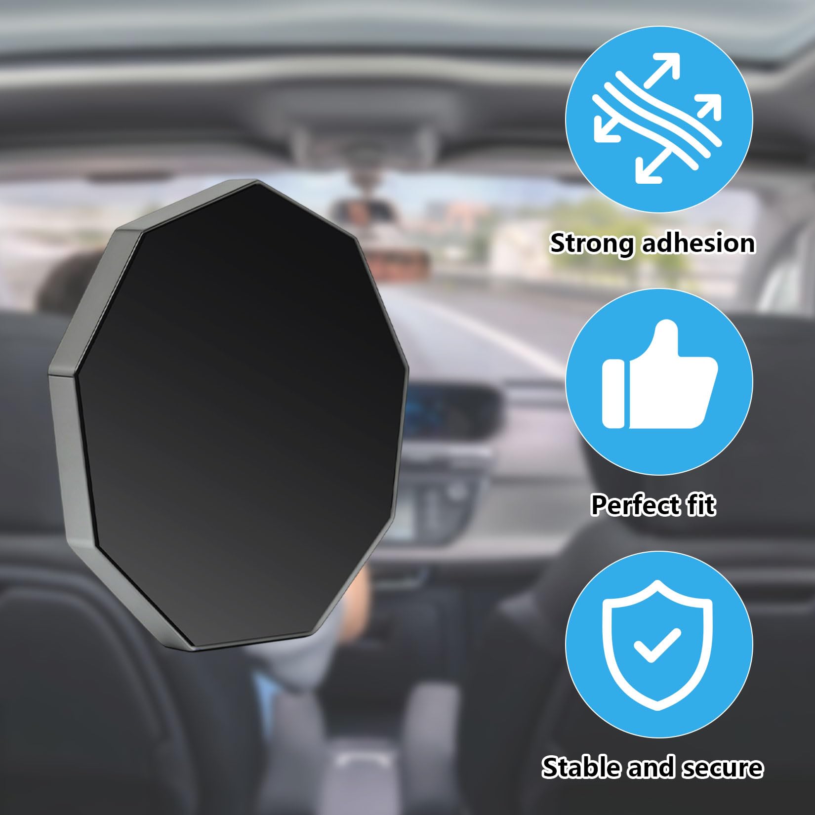 4 Pcs for Garmin Dash Cam Mount Adhesive Pads,Windshield Adhesive Metal Piece Replacement for Garmin Low-Profile Magnetic Mount for Dash Cam Mount 45/46/47/55/56/57/65W/66W/Tandem/Speak Plus Part — view 3