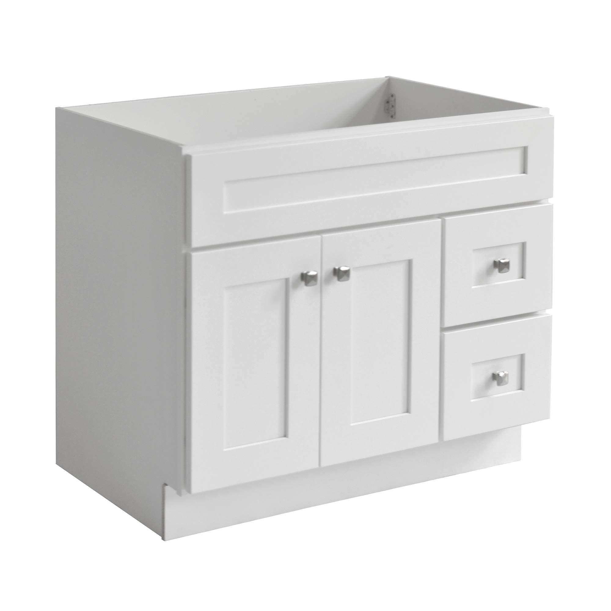 Design HouseBrookings 36 Inch Bathroom Vanity, Ready to Assemble, Solid Wood, Sherwin Williams® White, 586958