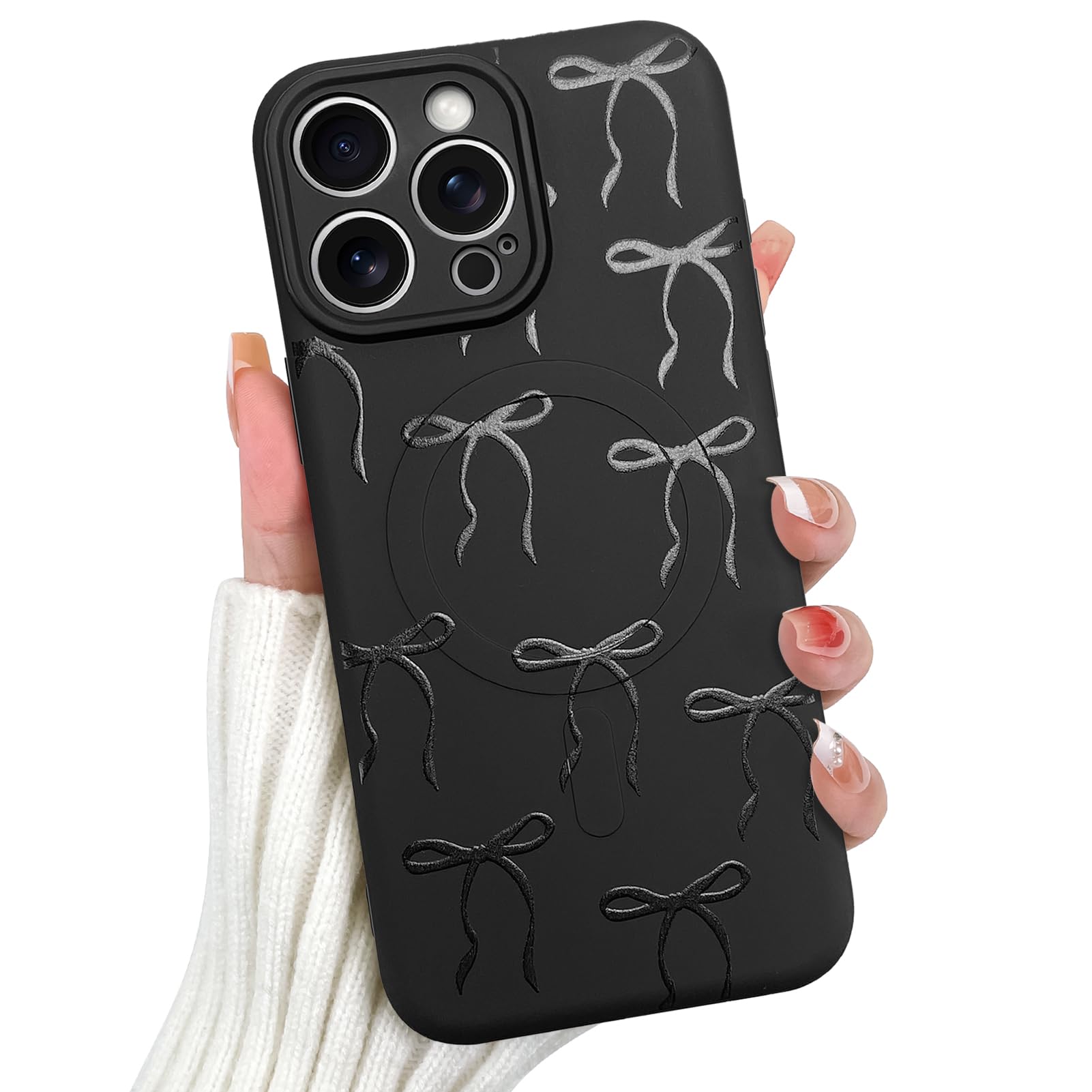 Photo 1 of OOK iPhone 16 Pro Max Case with Magnetic Ribbon Bow