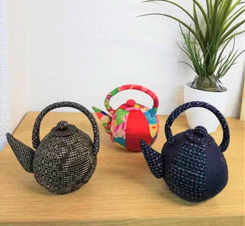 ちりめん細工 急須 インテリア 置物 ハンドメイド ちりめん細工