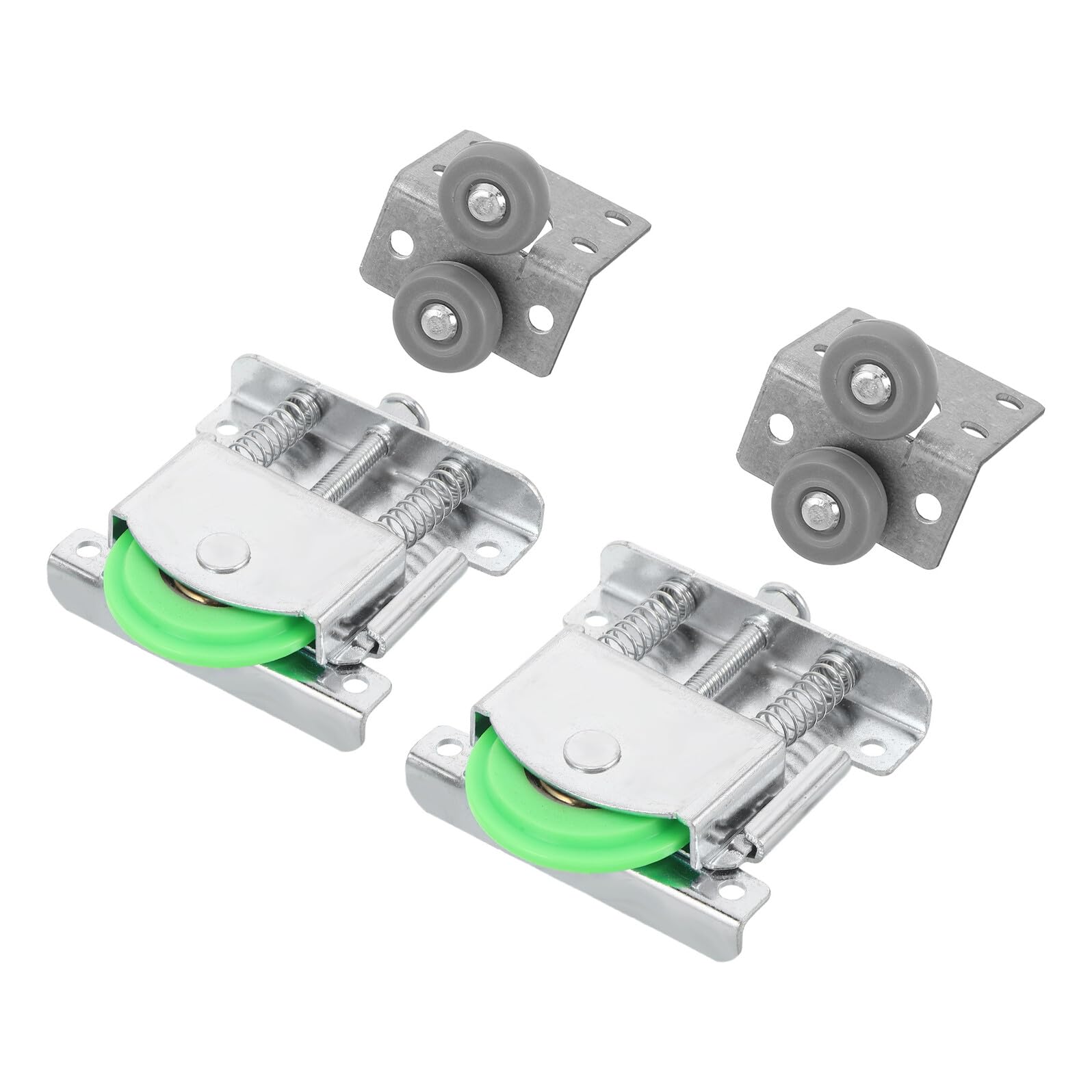 Heavy Duty Sliding Wardrobe Door Roller Set 1-9/16 Inch Nylon Wheels Steel-framed Closet Door Rollers for Sliding Mirror