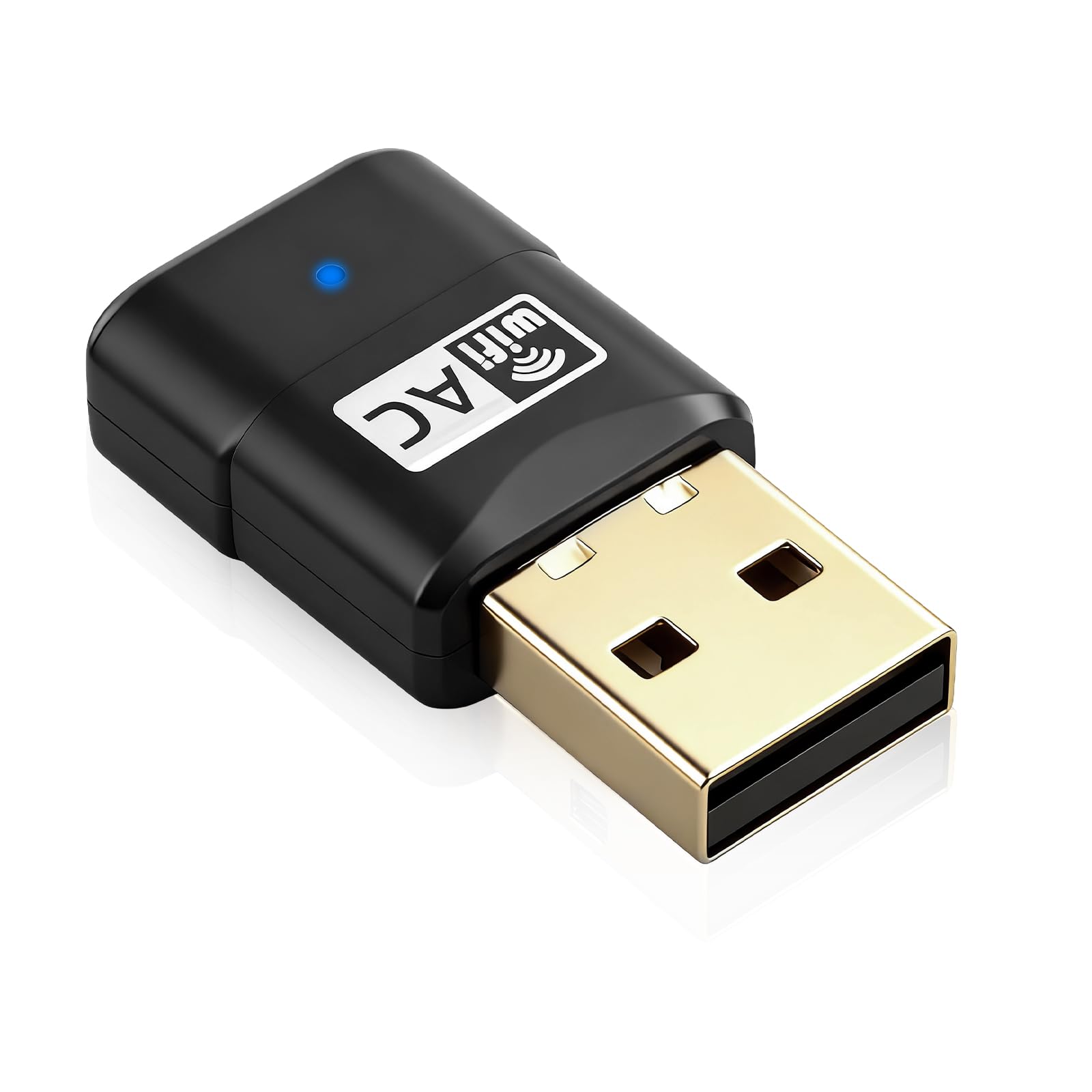 flintronic Mini Antena WiFi USB, Dual Band 5GHz/2.4GHz Adaptador WiFi USB, Antena WiFi de 600 mbps, Antena Largo Alcance, para PC, Compatible Windows 11/10/8/7/Vista/XP, Mac OS X 10.9-10.15