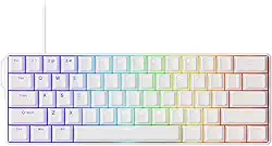 MONSGEEK Teclado para jogos FUN60 Ultra Rapid Trigger 8K Interruptor magnético TMR Alumínio com fio 60% MagMech branco brilhante, interruptor magnético