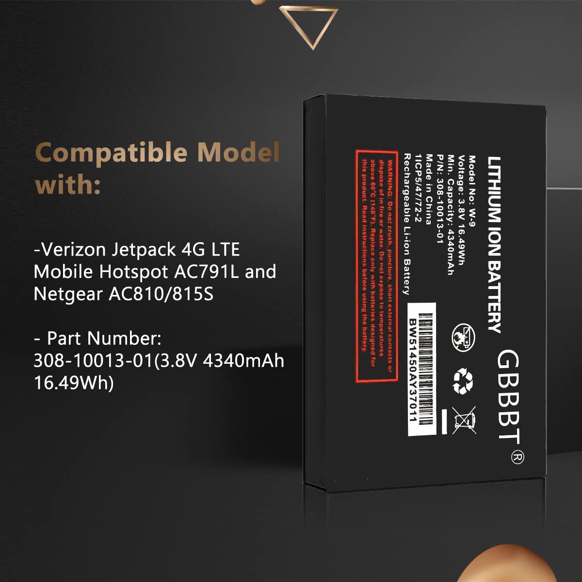 Amazon.com: High-Batt W-9 Battery 4340mAh Replacement for Verizon