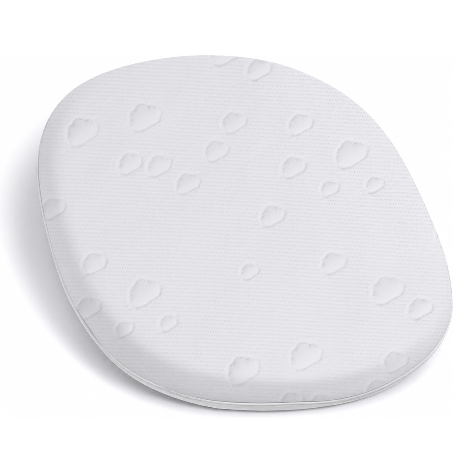 Bassinet Mattress Pad, 24" x 20.8" x 2" Dual Layer Memory and High Density Foam Mattress, Waterproof Breathable Soft Cover Fit for Graco Pack n Play Dome LX Bassinet, not Playard