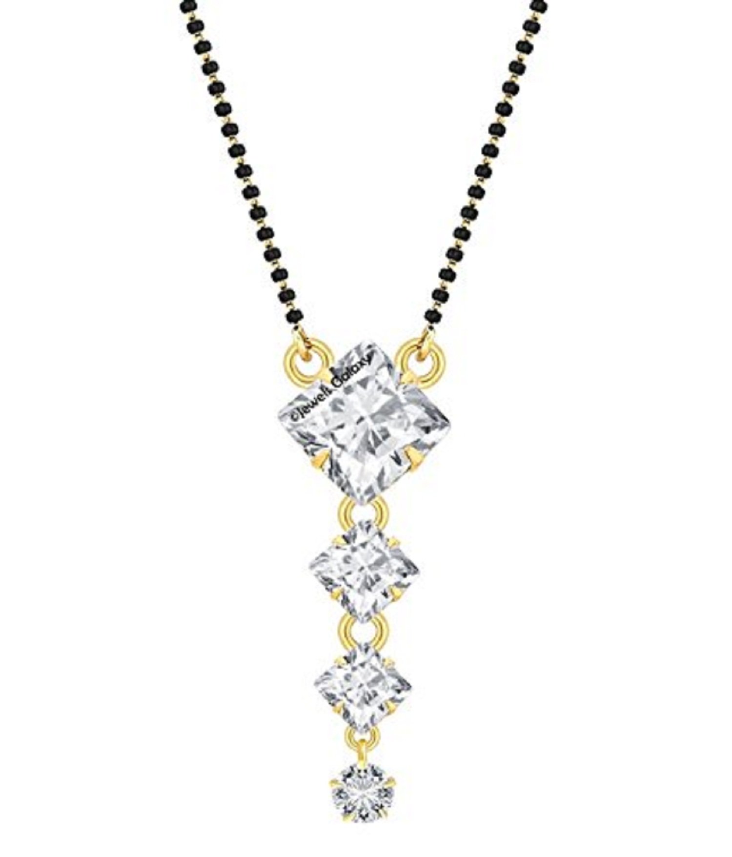 Efulgenz Indian Bollywood Traditional American Diamond CZ Mangalsutra Pendant Necklace Jewelry for Women, Anniversary Birthday Jewelry for Women Mom Wife Girlfriend