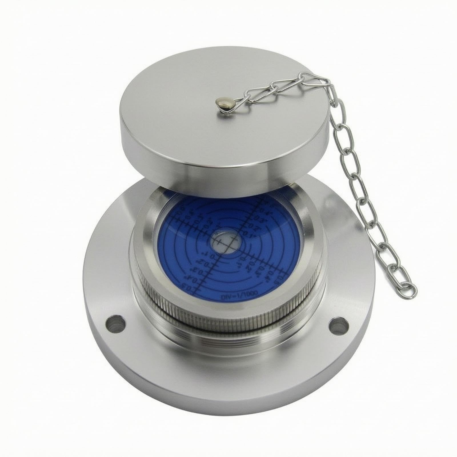 Circular Level with Cover High Precision Circular Bubble Level Metal for Machinists, Installers, Machinery, Workshop Equipment 110MM Blue W Lid B-image-48