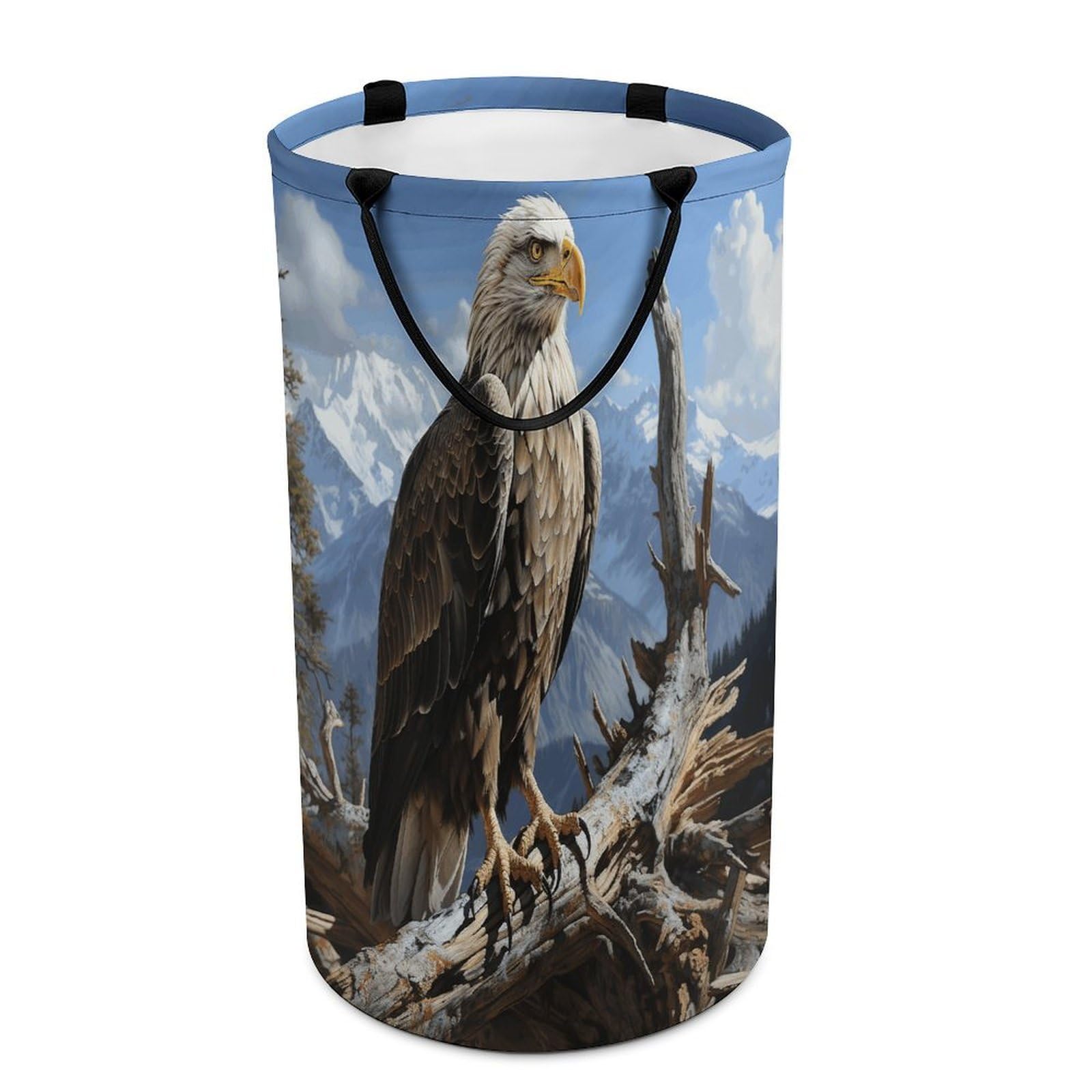 A Lone Eagle Laundry Basket Large Foldable Laundry Hamper with Handles Freestanding Collapsible Clothes Basket Waterproof Portable Dirty Clothes Hamper for Bathroom 86L