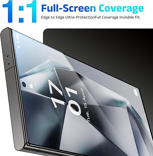 Miniatura 8 de Paquete de 4 protectores de pantalla para Galaxy S24 Ultra [6.8 pulgadas], 100% desbloqueo de huellas dactilares, dureza 9H+ grado militar, película