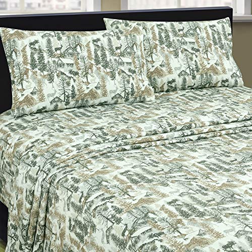 Bliss Casa 3 Piece 100% Cotton Flannel Sheet Set Twin - High Gsm Deep Pockets, Warm Breathable Flannel Sheet Set. Flannel Bed Set Includes 1 Flat Sheet, 1 Fitted Sheet & 1 Pillowcase (Winter) #TOP1