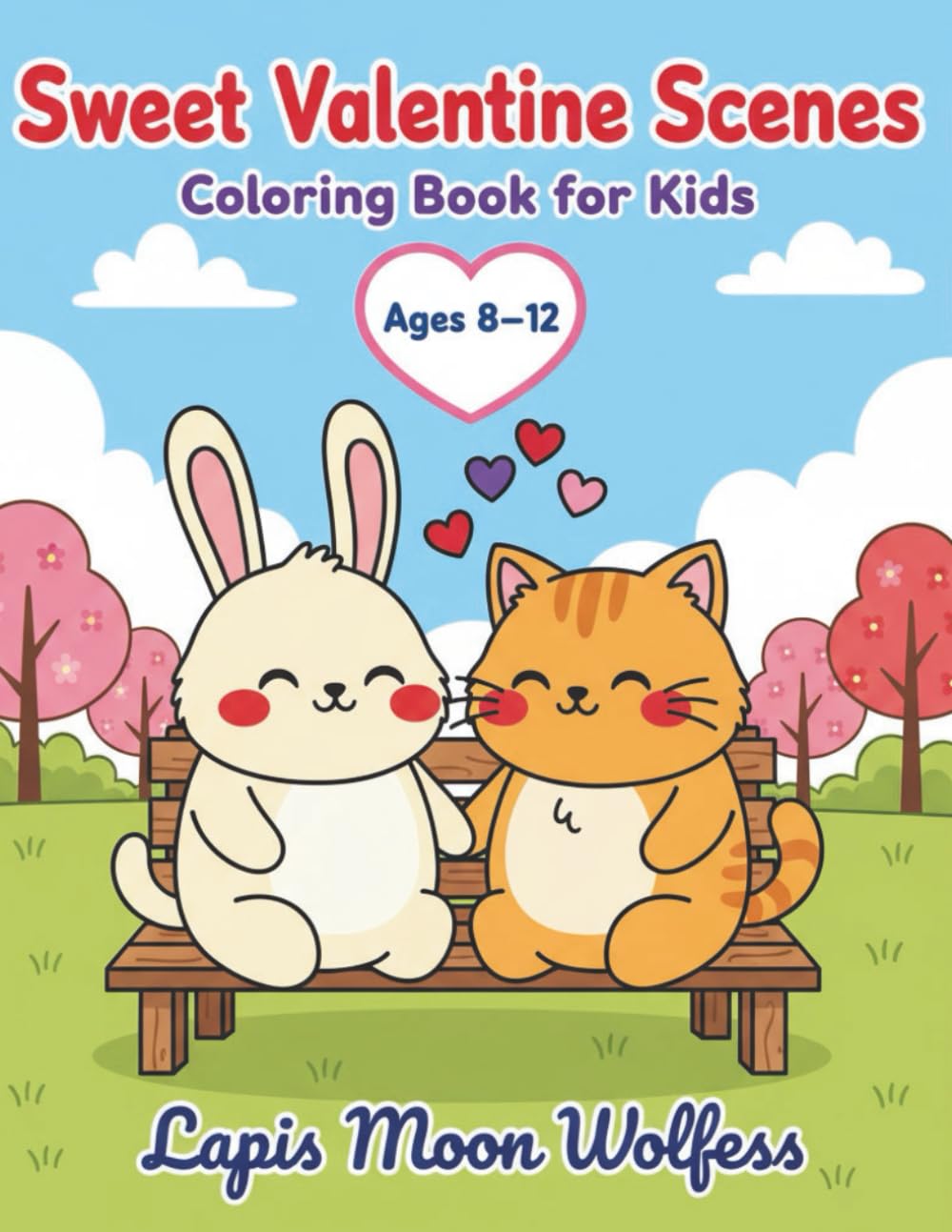 Sweet Valentine Scenes Coloring Book for Kids: Cute Animal Couples, Cozy Love Moments & Adorable Valentine Scenes for Ages 8–12
